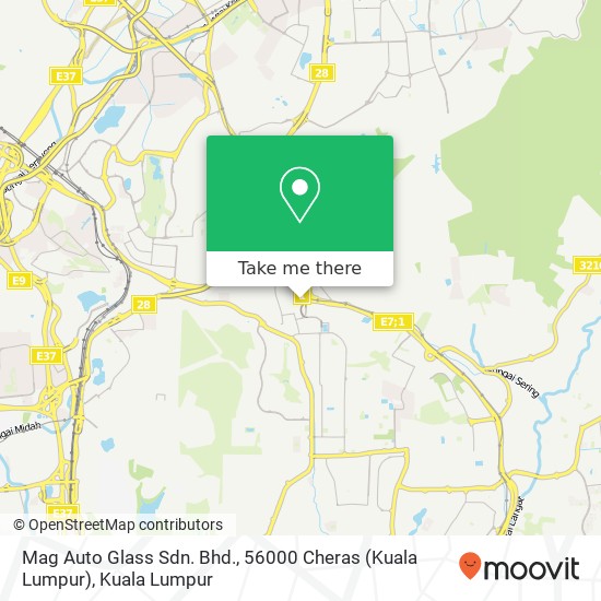 Mag Auto Glass Sdn. Bhd., 56000 Cheras (Kuala Lumpur) map