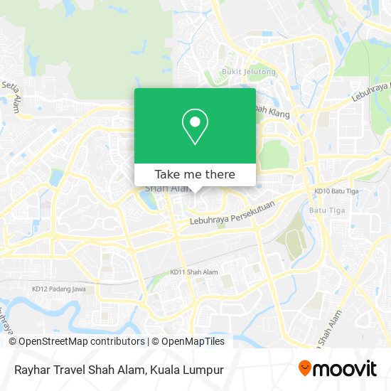 Peta Rayhar Travel Shah Alam