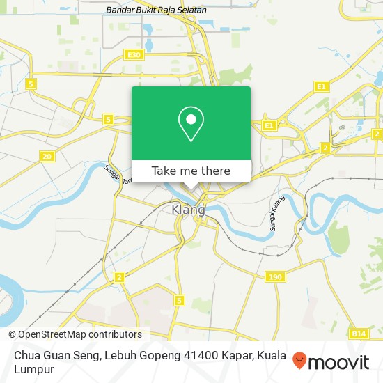 Peta Chua Guan Seng, Lebuh Gopeng 41400 Kapar