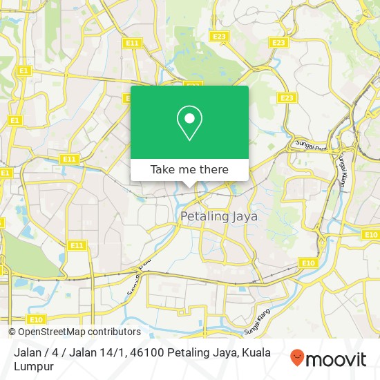 Jalan / 4 / Jalan 14 / 1, 46100 Petaling Jaya map