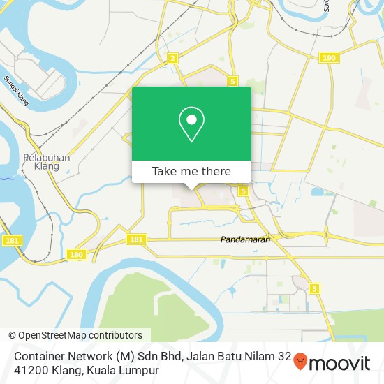 Container Network (M) Sdn Bhd, Jalan Batu Nilam 32 41200 Klang map