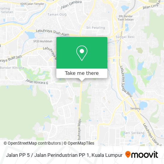 Peta Jalan PP 5 / Jalan Perindustrian PP 1