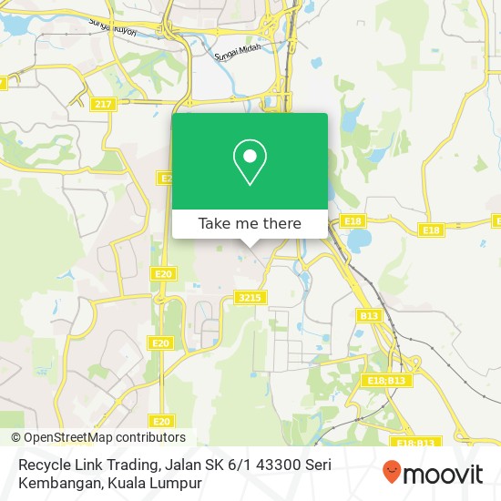 Peta Recycle Link Trading, Jalan SK 6 / 1 43300 Seri Kembangan