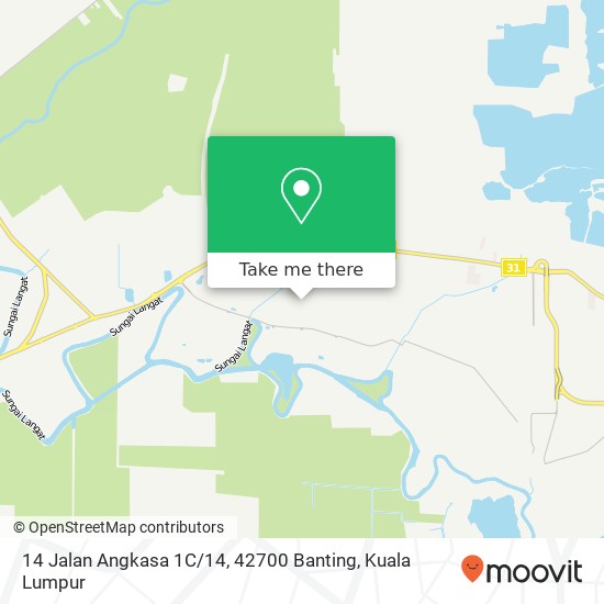 Peta 14 Jalan Angkasa 1C / 14, 42700 Banting