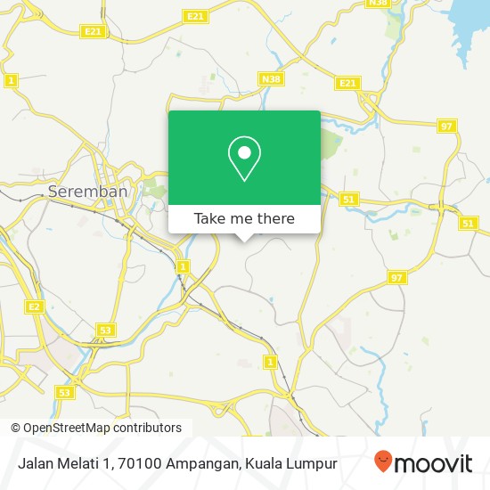 Jalan Melati 1, 70100 Ampangan map