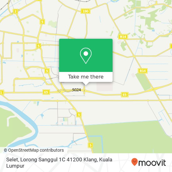 Selet, Lorong Sanggul 1C 41200 Klang map