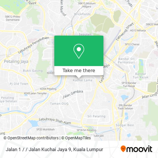 Peta Jalan 1 / / Jalan Kuchai Jaya 9
