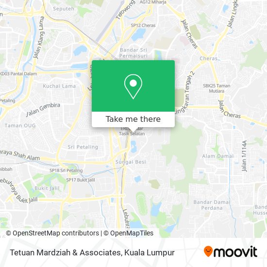 Tetuan Mardziah & Associates map