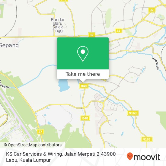 Peta KS Car Services & Wiring, Jalan Merpati 2 43900 Labu