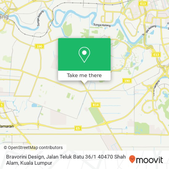Peta Bravorini Design, Jalan Teluk Batu 36 / 1 40470 Shah Alam