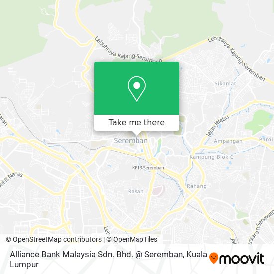 Alliance Bank Malaysia Sdn. Bhd. @ Seremban map