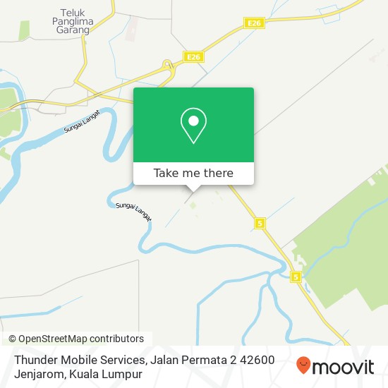 Peta Thunder Mobile Services, Jalan Permata 2 42600 Jenjarom