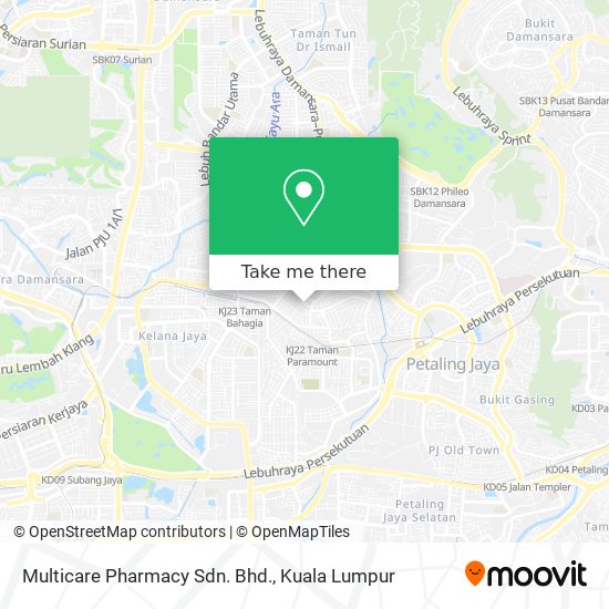 Multicare Pharmacy Sdn. Bhd. map