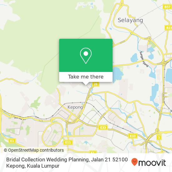 Peta Bridal Collection Wedding Planning, Jalan 21 52100 Kepong