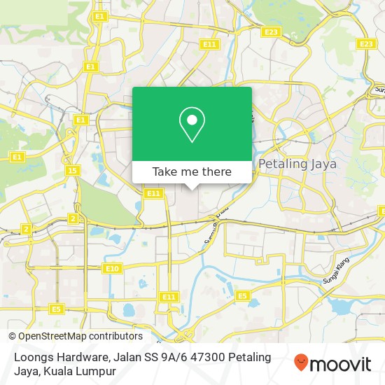 Loongs Hardware, Jalan SS 9A / 6 47300 Petaling Jaya map