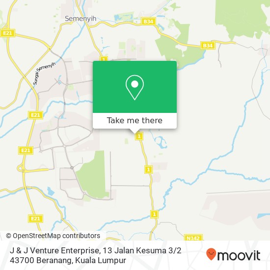 J & J Venture Enterprise, 13 Jalan Kesuma 3 / 2 43700 Beranang map