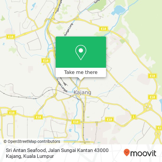 Peta Sri Antan Seafood, Jalan Sungai Kantan 43000 Kajang