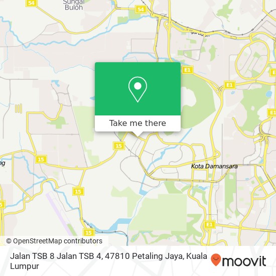 Jalan TSB 8 Jalan TSB 4, 47810 Petaling Jaya map