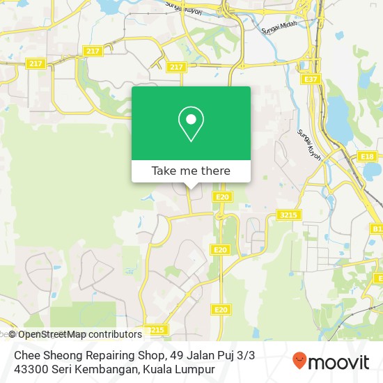 Chee Sheong Repairing Shop, 49 Jalan Puj 3 / 3 43300 Seri Kembangan map