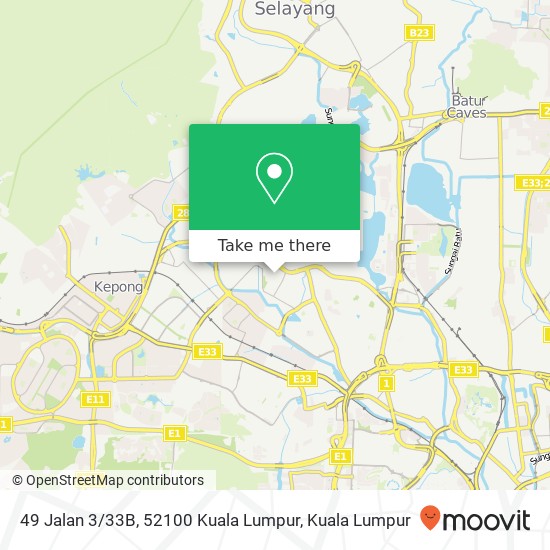 49 Jalan 3 / 33B, 52100 Kuala Lumpur map