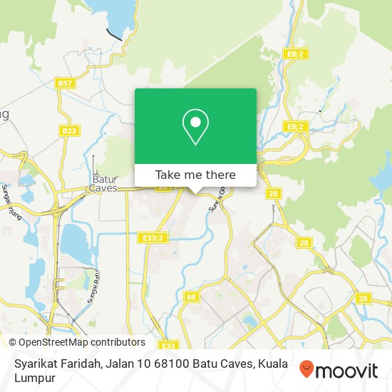 Syarikat Faridah, Jalan 10 68100 Batu Caves map