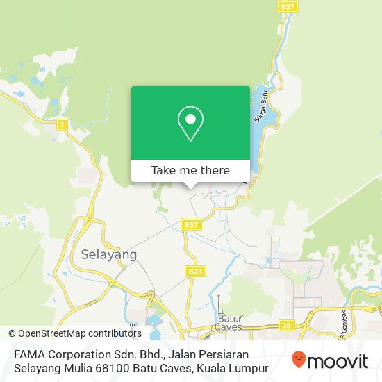 FAMA Corporation Sdn. Bhd., Jalan Persiaran Selayang Mulia 68100 Batu Caves map