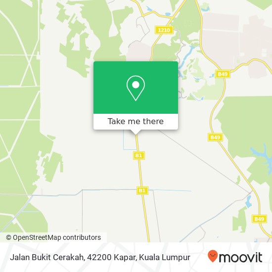 Peta Jalan Bukit Cerakah, 42200 Kapar