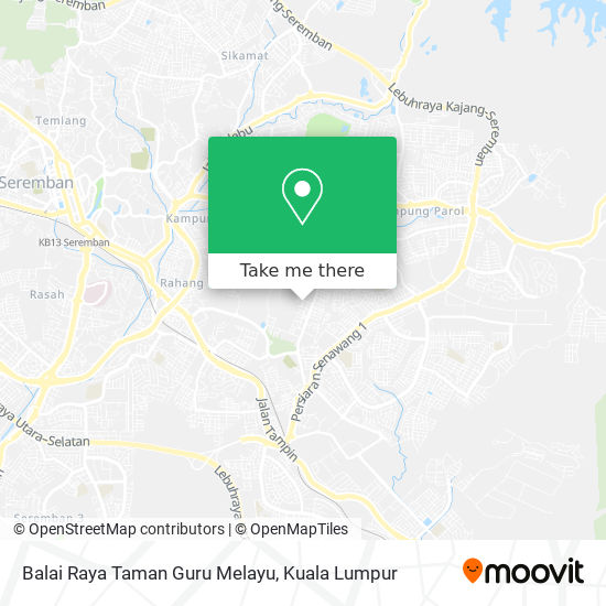 Peta Balai Raya Taman Guru Melayu