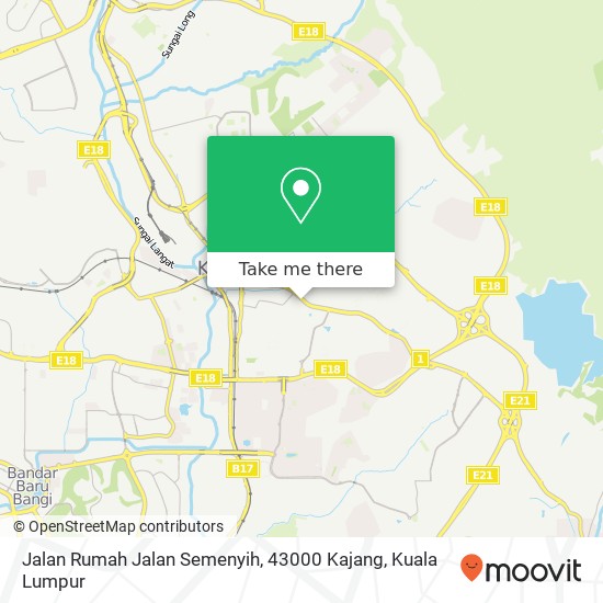 Peta Jalan Rumah Jalan Semenyih, 43000 Kajang