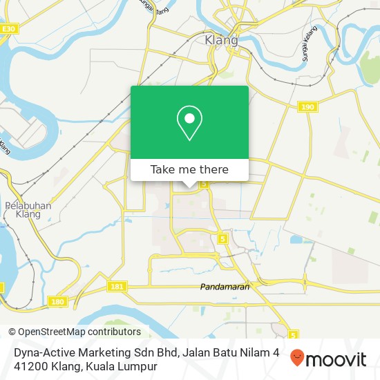 Dyna-Active Marketing Sdn Bhd, Jalan Batu Nilam 4 41200 Klang map