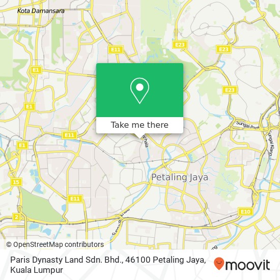 Peta Paris Dynasty Land Sdn. Bhd., 46100 Petaling Jaya