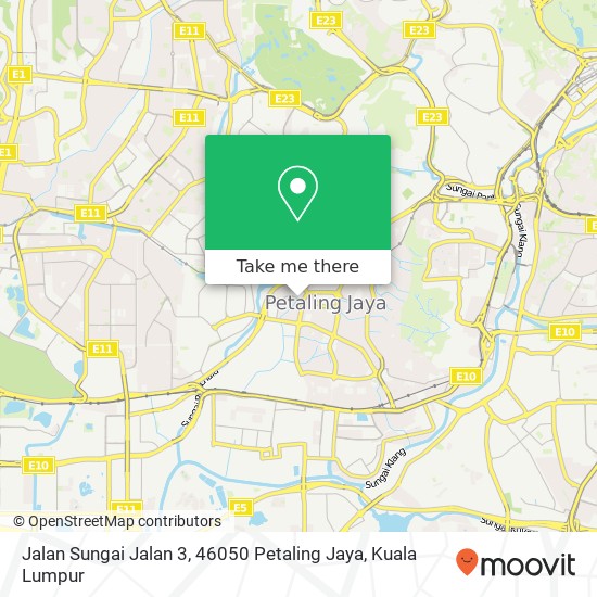Peta Jalan Sungai Jalan 3, 46050 Petaling Jaya