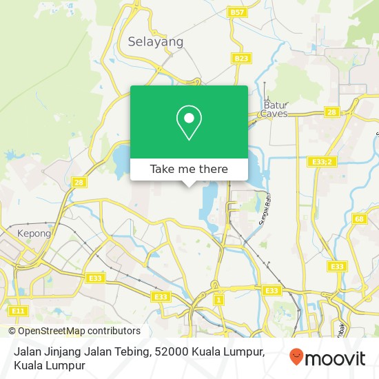 Peta Jalan Jinjang Jalan Tebing, 52000 Kuala Lumpur