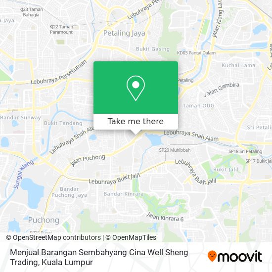 Menjual Barangan Sembahyang Cina Well Sheng Trading map