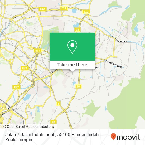 Peta Jalan 7 Jalan Indah Indah, 55100 Pandan Indah