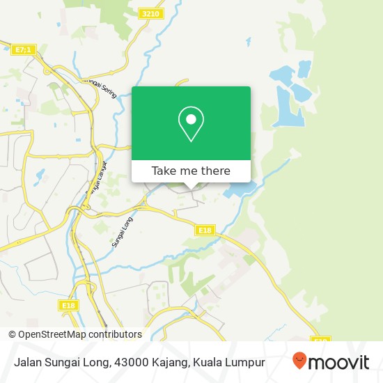 Peta Jalan Sungai Long, 43000 Kajang