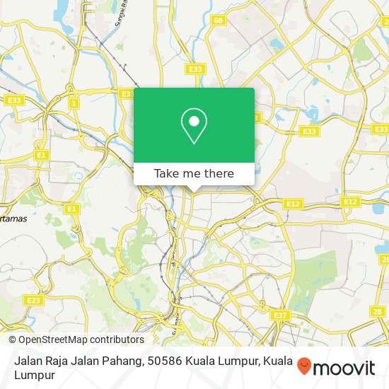 Peta Jalan Raja Jalan Pahang, 50586 Kuala Lumpur