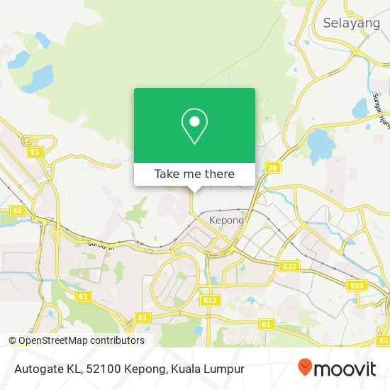 Peta Autogate KL, 52100 Kepong