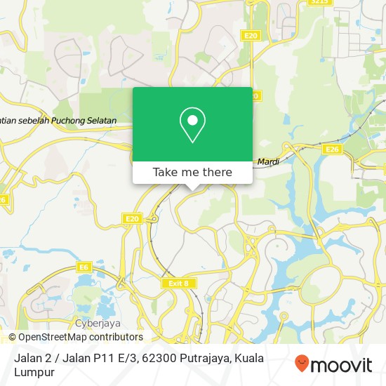 Peta Jalan 2 / Jalan P11 E / 3, 62300 Putrajaya