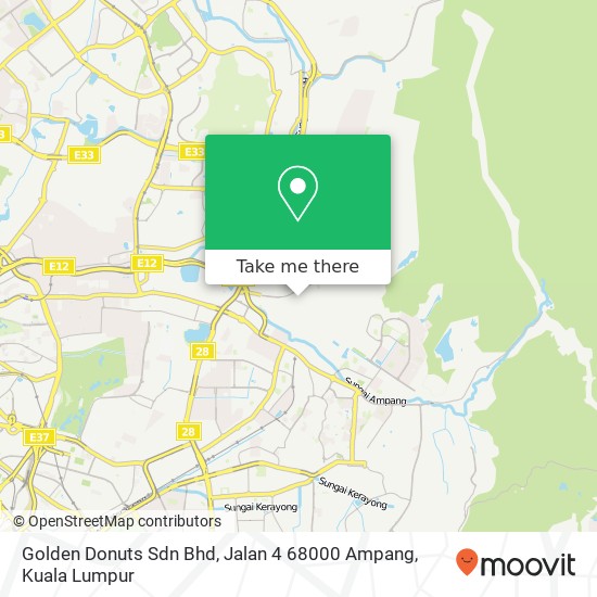 Golden Donuts Sdn Bhd, Jalan 4 68000 Ampang map