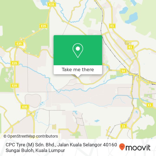 Peta CPC Tyre (M) Sdn. Bhd., Jalan Kuala Selangor 40160 Sungai Buloh