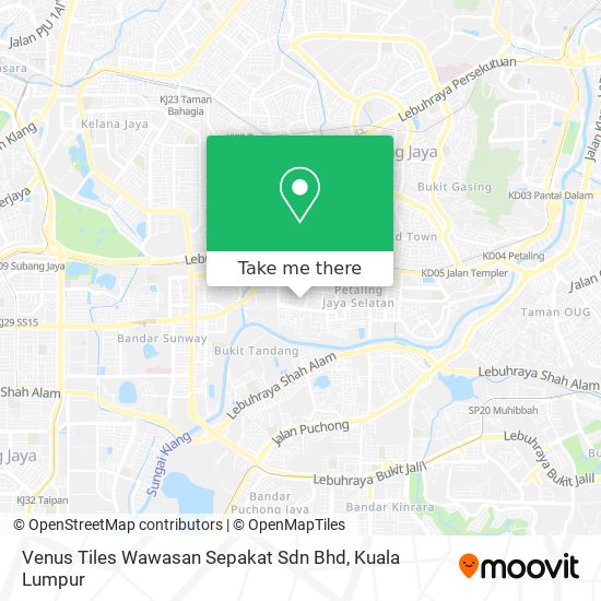 Venus Tiles Wawasan Sepakat Sdn Bhd map