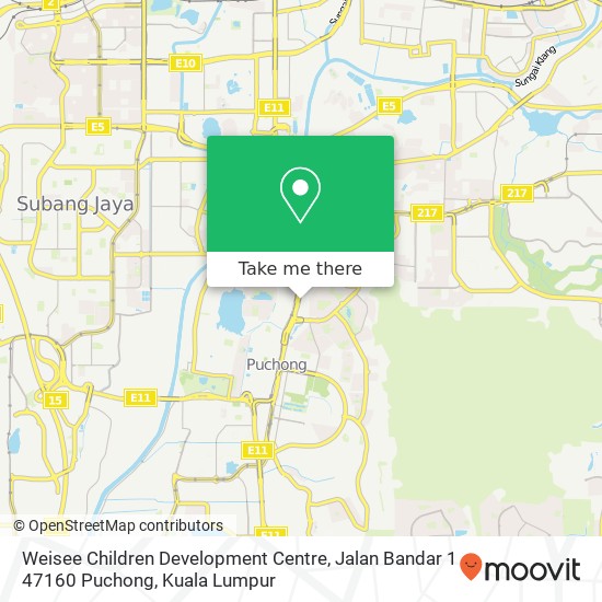 Weisee Children Development Centre, Jalan Bandar 1 47160 Puchong map