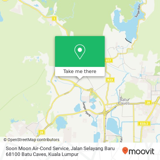 Peta Soon Moon Air-Cond Service, Jalan Selayang Baru 68100 Batu Caves