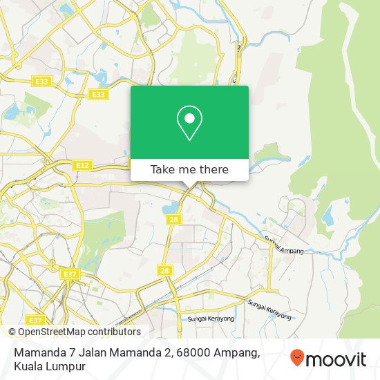 Mamanda 7 Jalan Mamanda 2, 68000 Ampang map