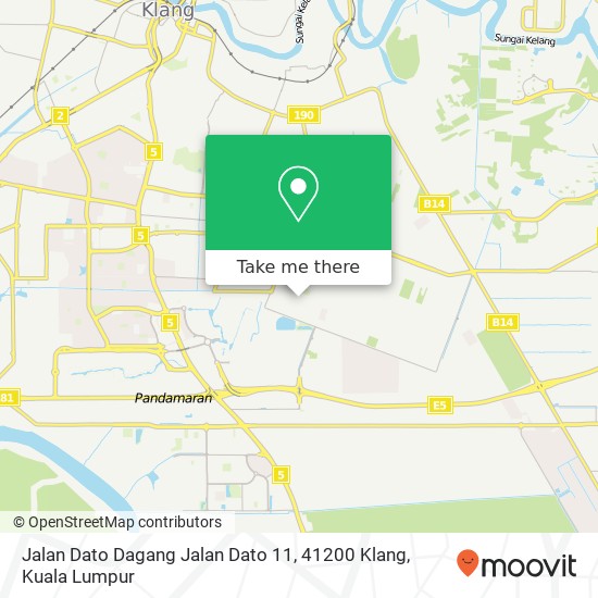 Peta Jalan Dato Dagang Jalan Dato 11, 41200 Klang