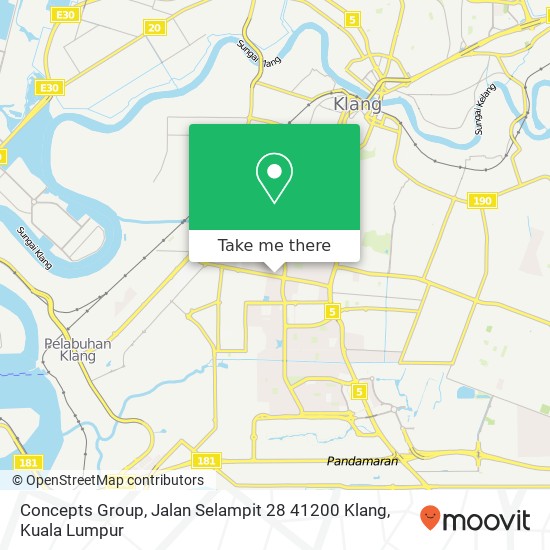 Concepts Group, Jalan Selampit 28 41200 Klang map