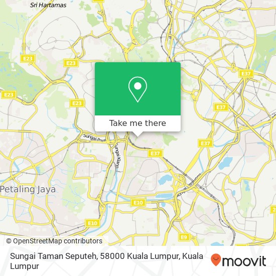 Sungai Taman Seputeh, 58000 Kuala Lumpur map