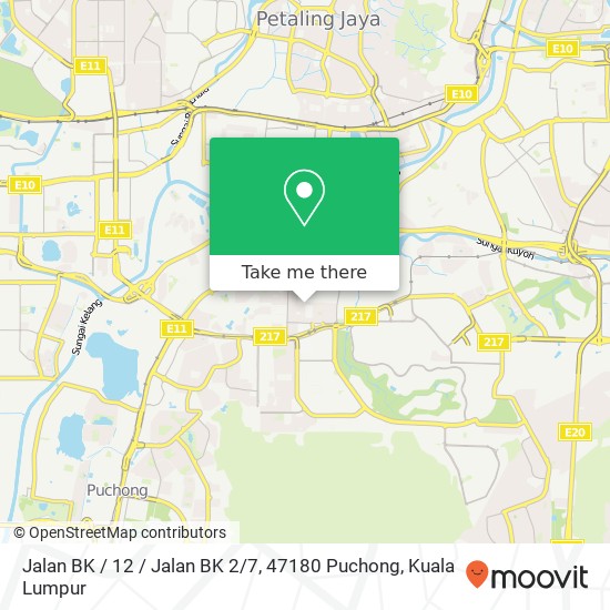 Peta Jalan BK / 12 / Jalan BK 2 / 7, 47180 Puchong