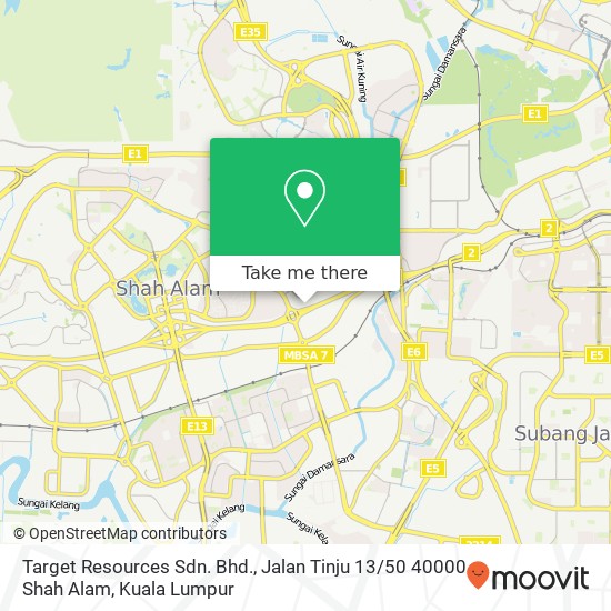 Target Resources Sdn. Bhd., Jalan Tinju 13 / 50 40000 Shah Alam map